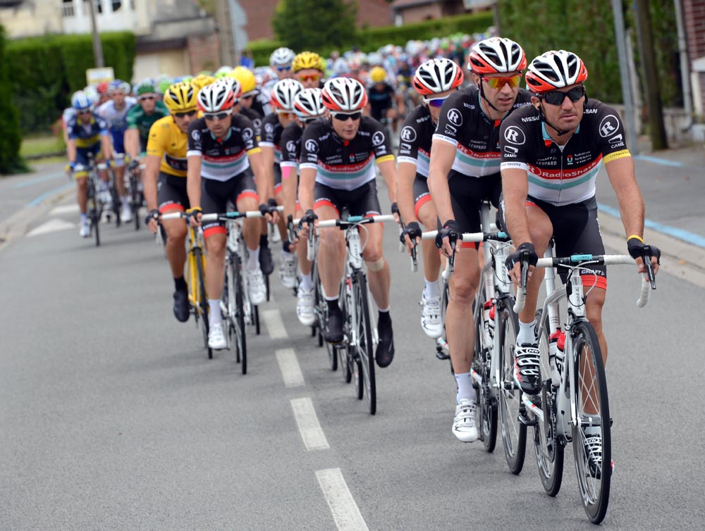 RadioShack-Nissan chase, Tour de France 2012, stage three