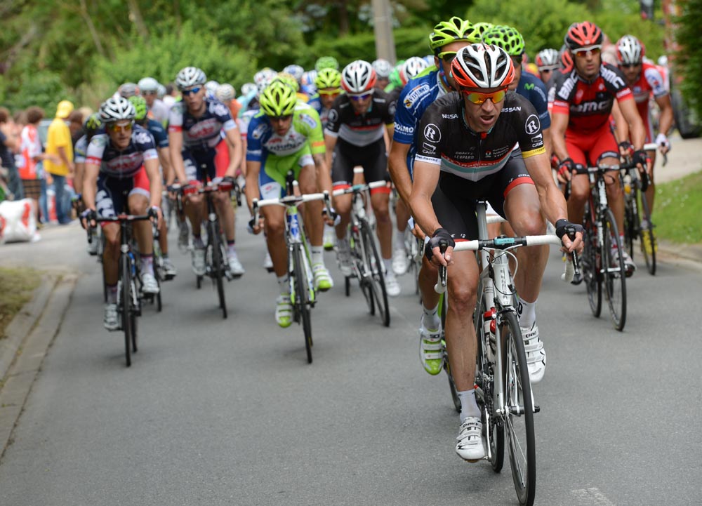 Jens Voigt in pursuit, Tour de France 2012, stage three
