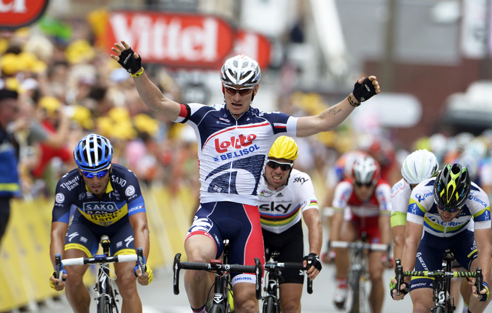 Andre Greipel wins, Tour de France 2012, stage five Andre Greipel wins, Tour de France 2012, stage five