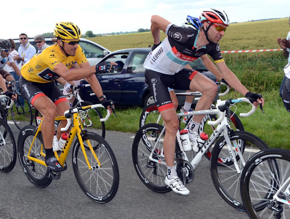 Fabian Cancellara and Jens Voigt, Tour de France 2012, stage five