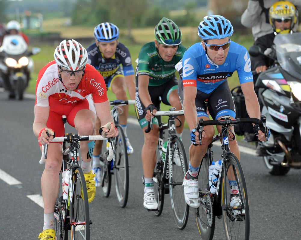 David Zabriskie in escape, Tour de France 2012, stage six