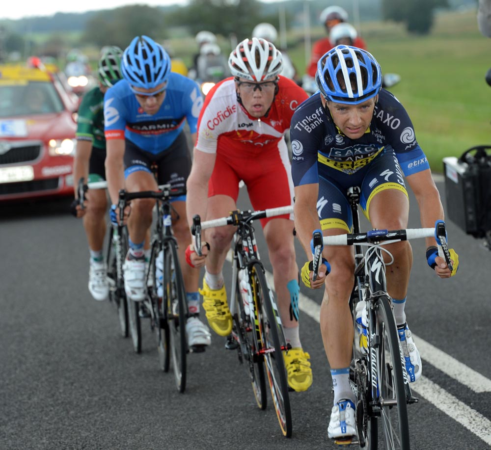Karsten Kroon in escape, Tour de France 2012, stage six