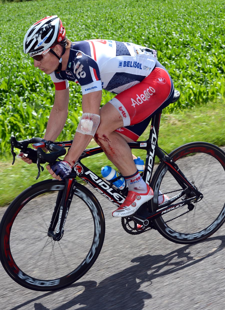 Andre Greipel injured, Tour de France 2012, stage six