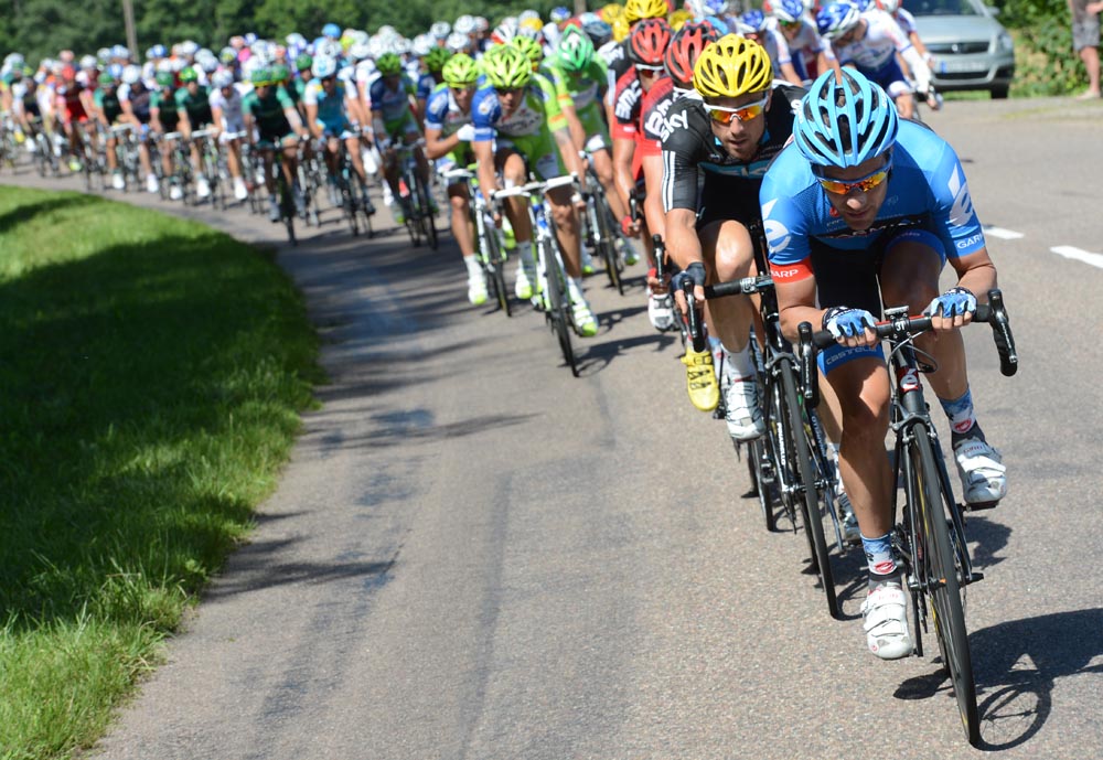 David Zabriskie chases, Tour de France 2012, stage seven