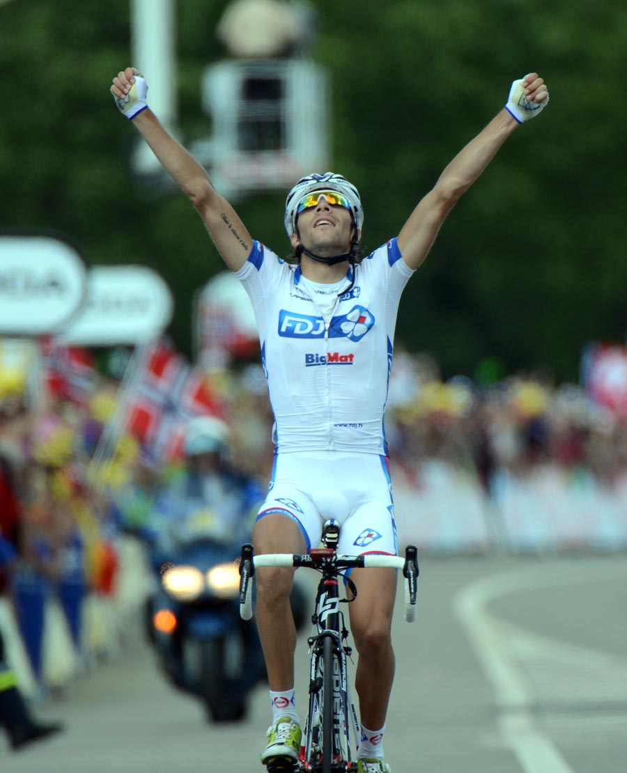 Thibaut Pinot wins, Tour de France 2012, stage eight