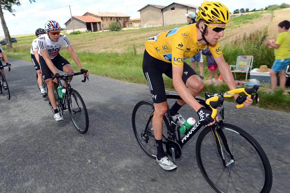 Bradley Wiggins and Edvald Boasson Hagen, Tour de France 2012, stage 10 Bradley Wiggins and Edvald Boasson Hagen, Tour de France 2012, stage 10