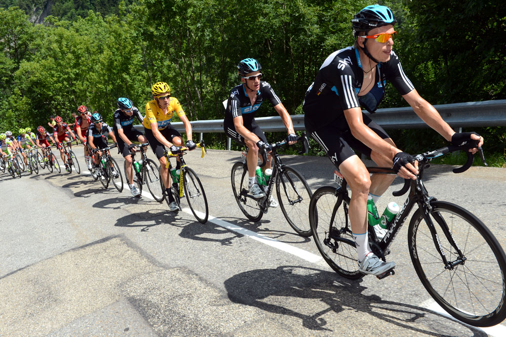Christian Knees heads Sky's chase, Tour de France 2012, stage 11 Christian Knees heads Sky's chase, Tour de France 2012, stage 11