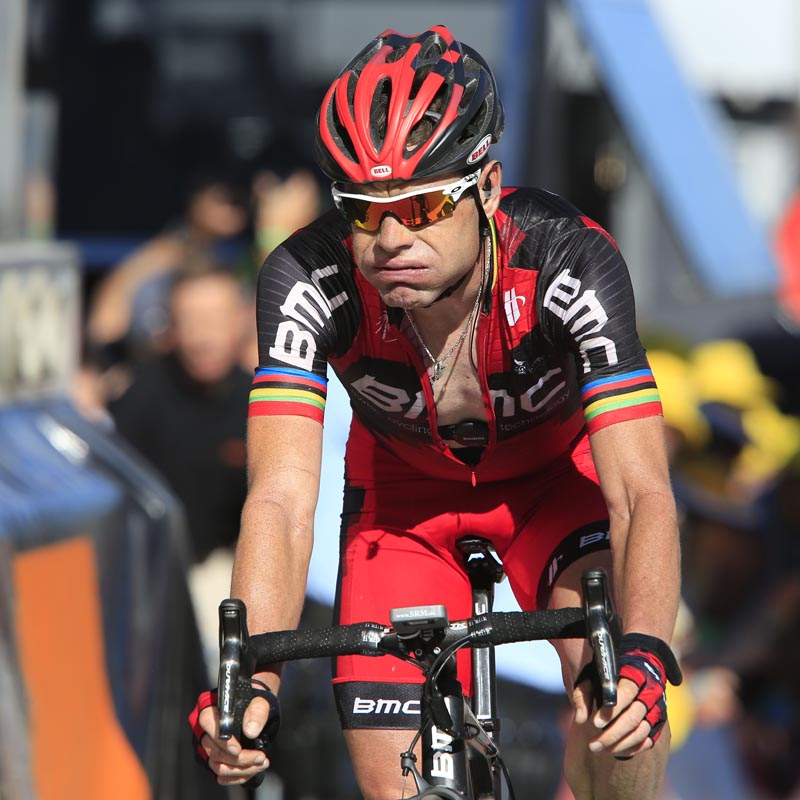 Cadel Evans at finish, Tour de France 2012, stage 11