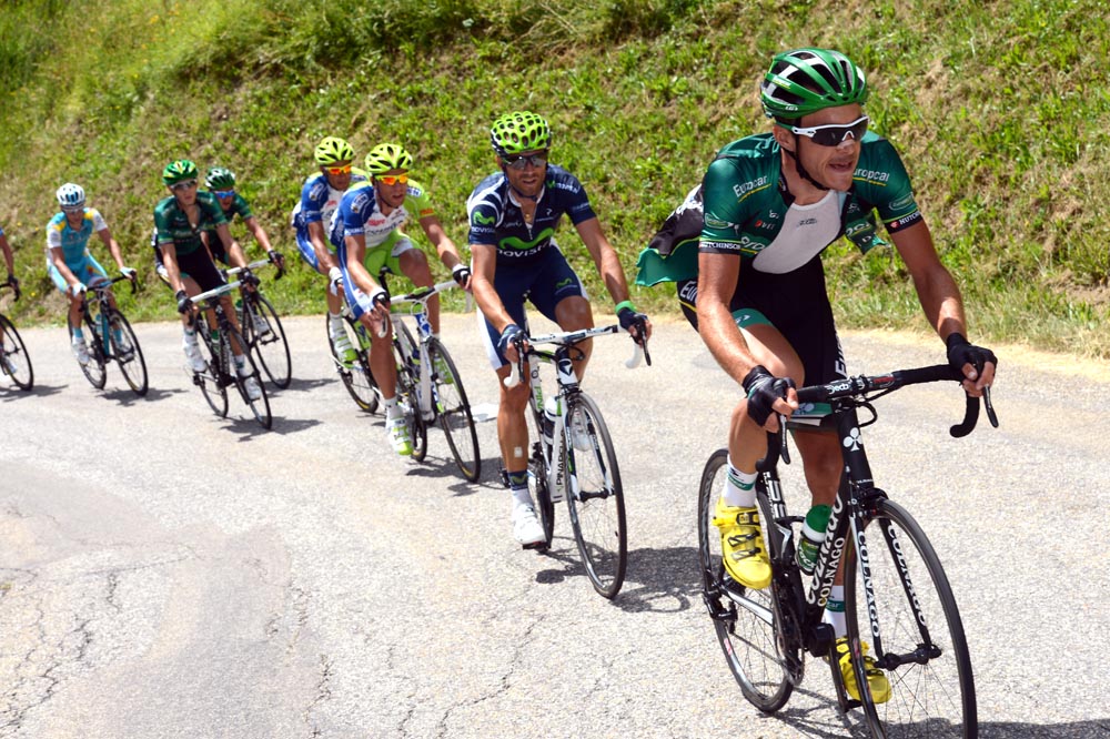 Christophe Kern leads escape, Tour de France 2012, stage 11