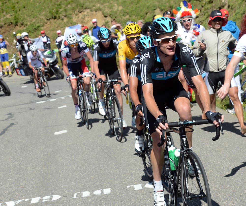 Michael Rogers chases, Tour de France 2012, stage 11