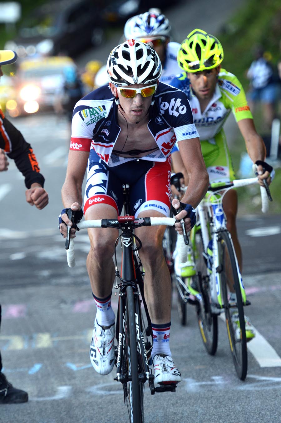 Jurgen Van den Broeck and Vincenzo Nibali, Tour de France 2012, stage 11