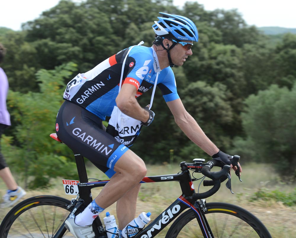 David Millar at the feed zone, Tour de France 2012, stage 13