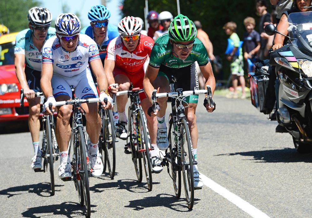 Thomas Voeckler and Pierrick Fedrigo in escape, Tour de France 2012, stage 15