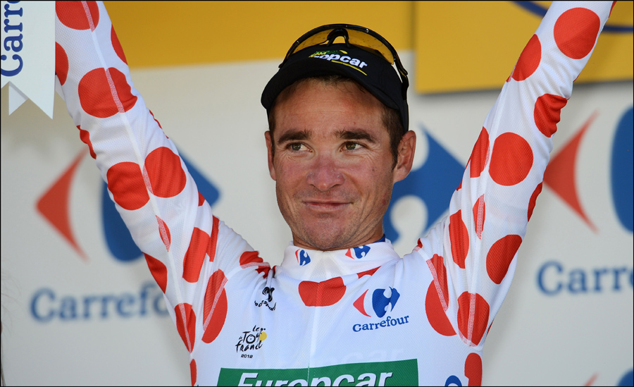 Thomas Voeckler in King of Mountains jersey, Tour de France 2012, stage 16