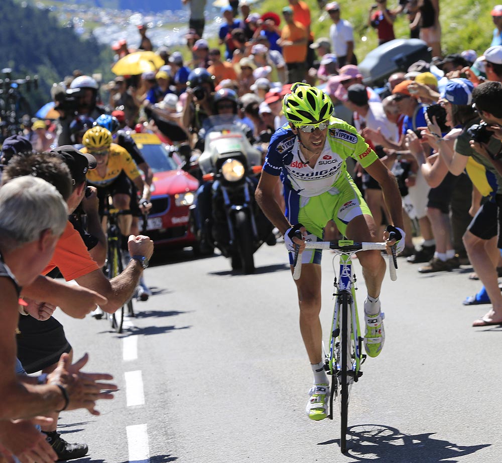Vincenzo Nibali attacks, Tour de France 2012, stage 16