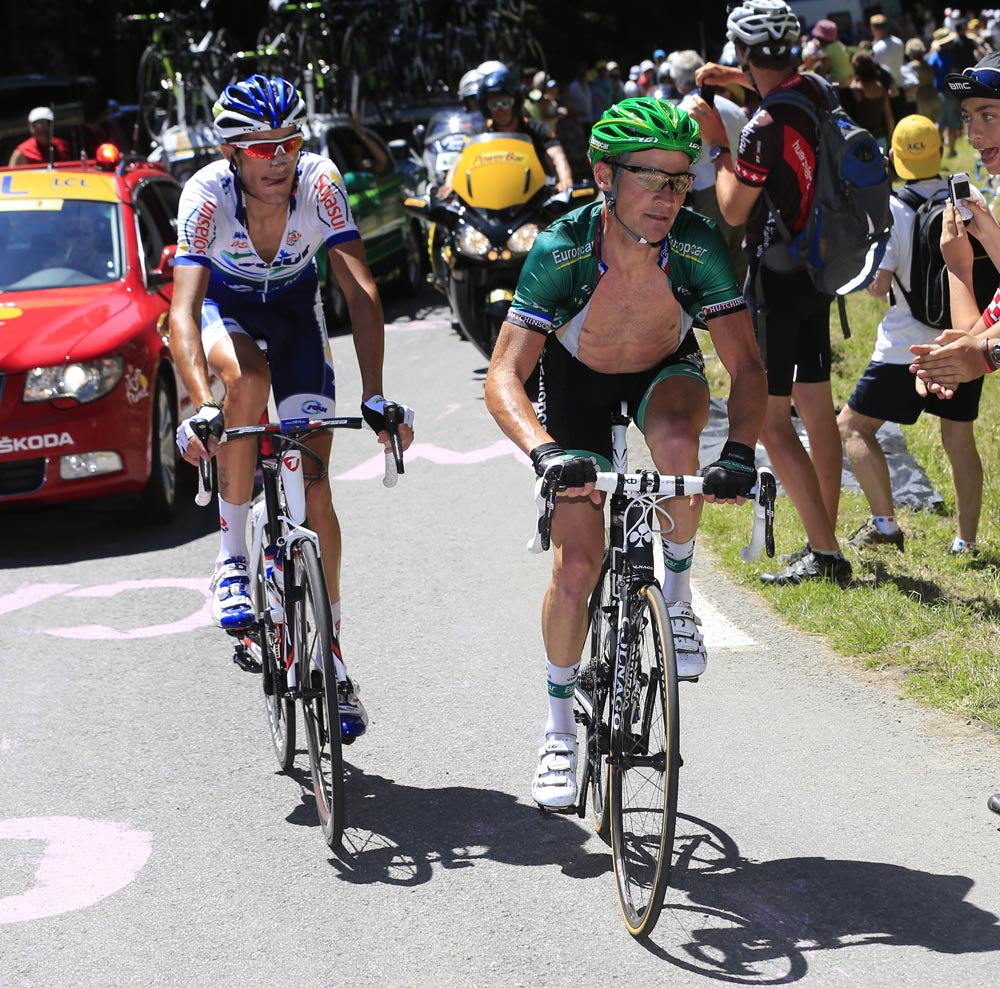 Thomas Voeckler and Brice Feillu, Tour de France 2012, stage 16