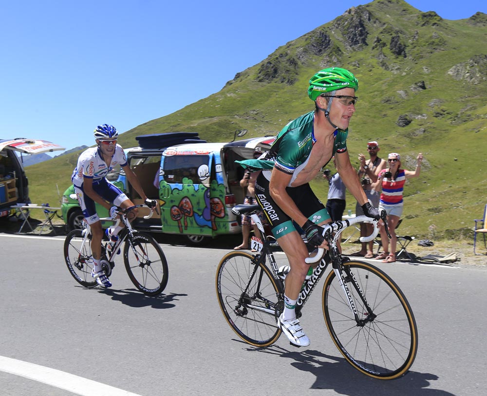 Thomas Voeckler and Brice Feillu on Tourmalet, Tour de France 2012, stage 16