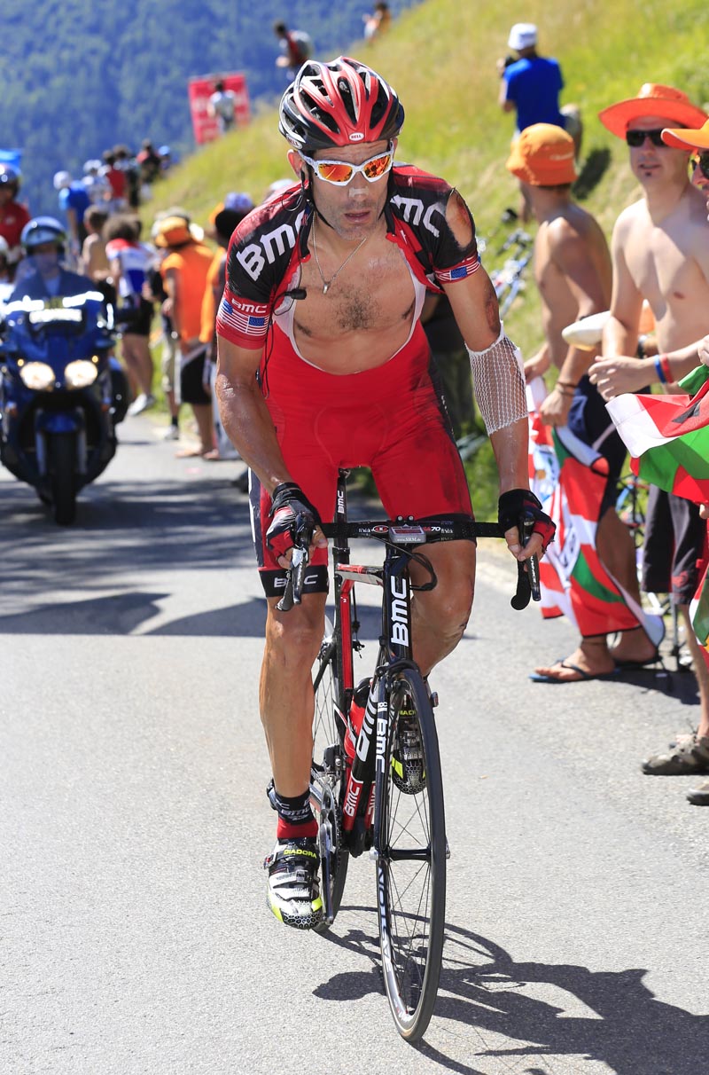 George Hincapie and injury, Tour de France 2012, stage 16
