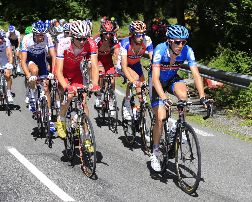 Daniel Martin leads, Tour de France 2012, stage 16