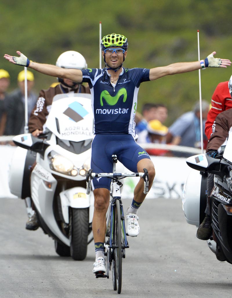 Alejandro Valverde wins, Tour de France 2012, stage 17