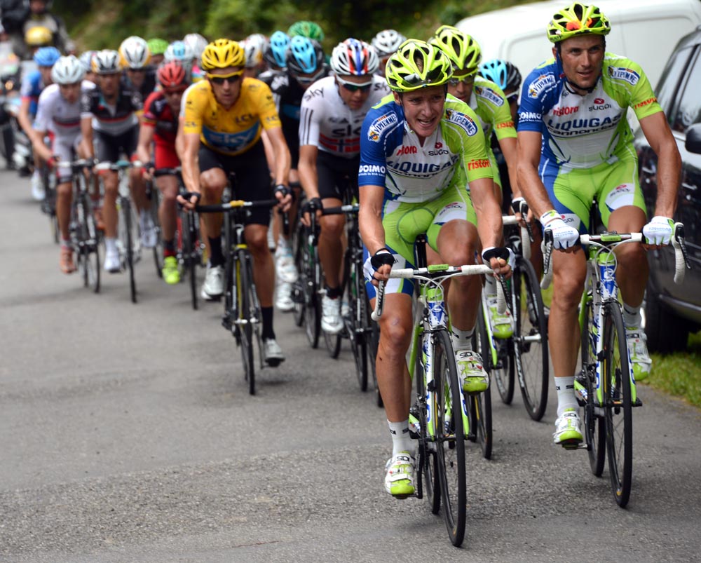 Liquigas chase, Tour de France 2012, stage 17