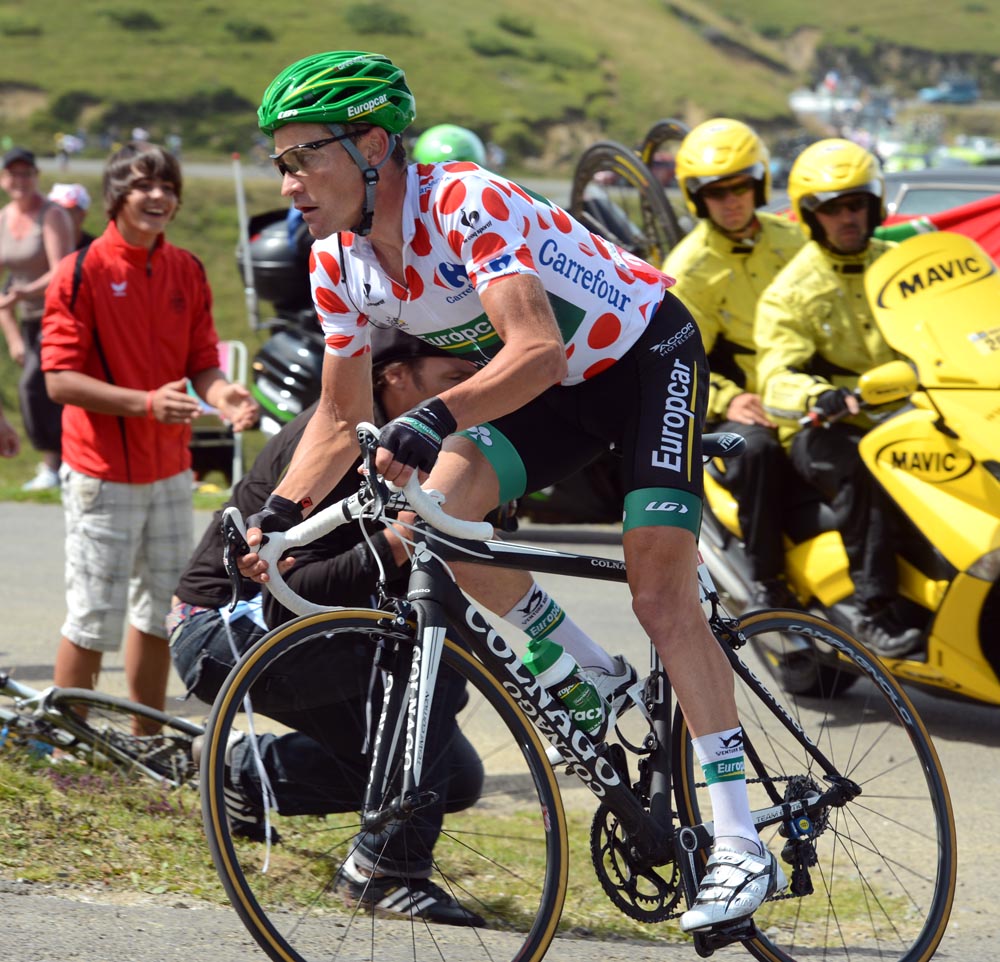 Thomas Voeckler defends lead in KoM, Tour de France 2012, stage 17