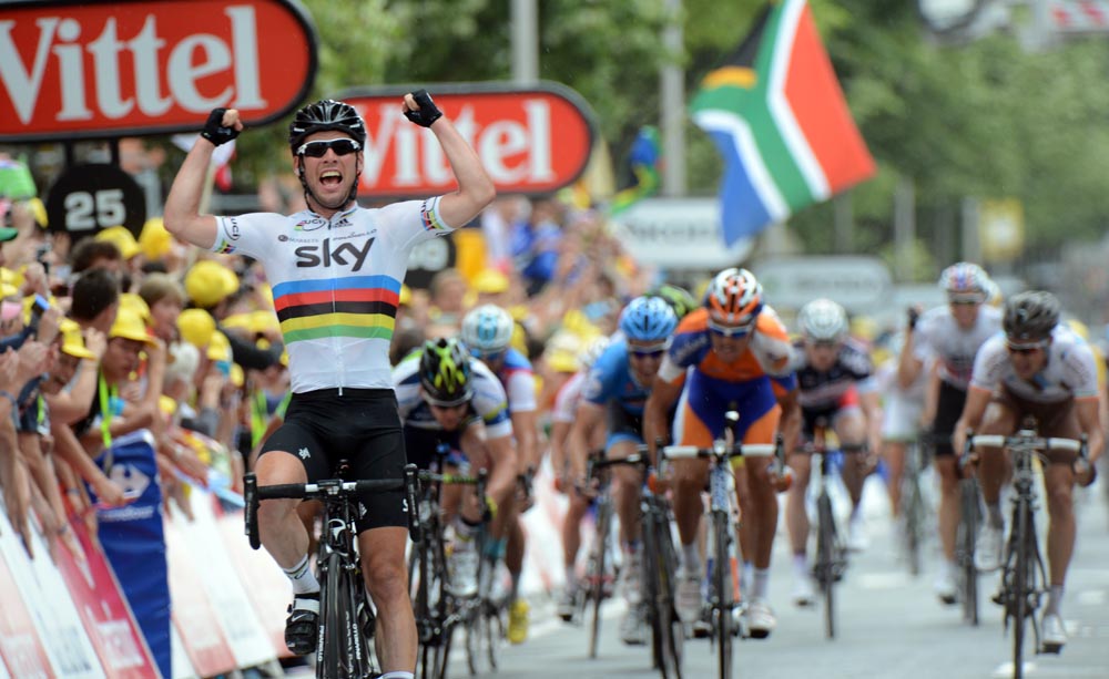 Mark Cavendish wins, Tour de France 2012, stage 18