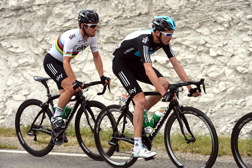 Chris Froome and Mark Cavendish, Tour de France 2012, stage 18