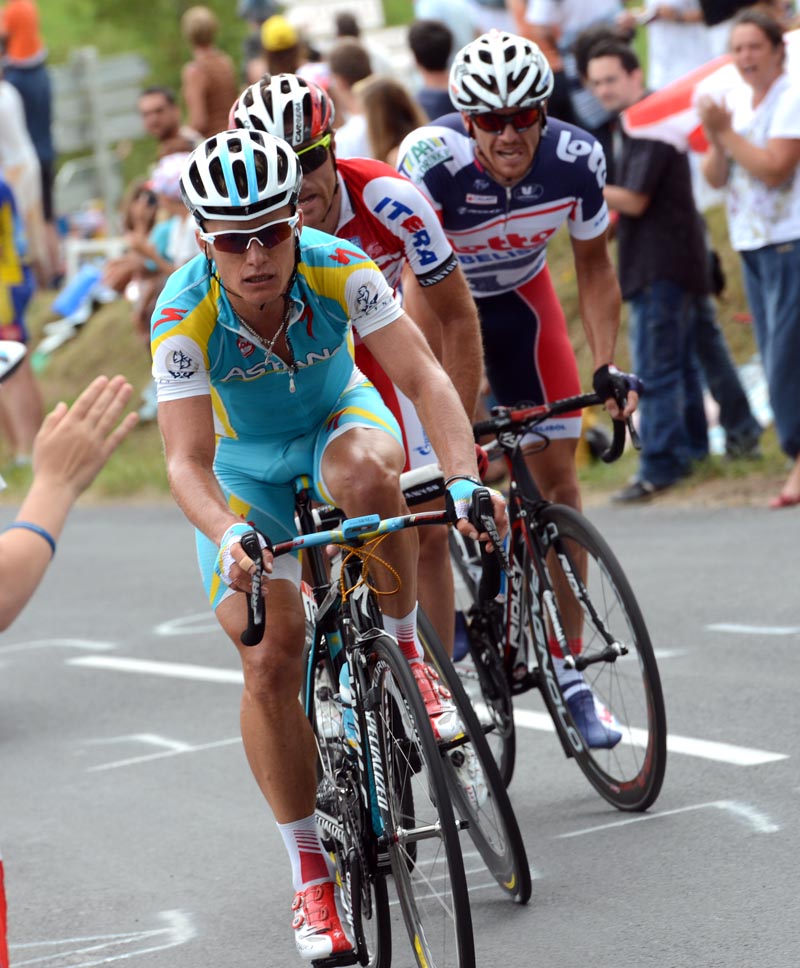 Alexandre Vinokourov attacks, Tour de France 2012, stage 18