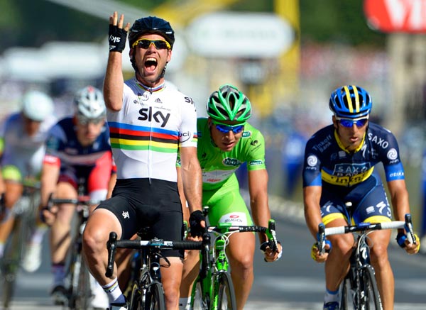 Mark Cavendish wins final stage, Tour de France 2012, stage 20 Mark Cavendish wins final stage, Tour de France 2012, stage 20