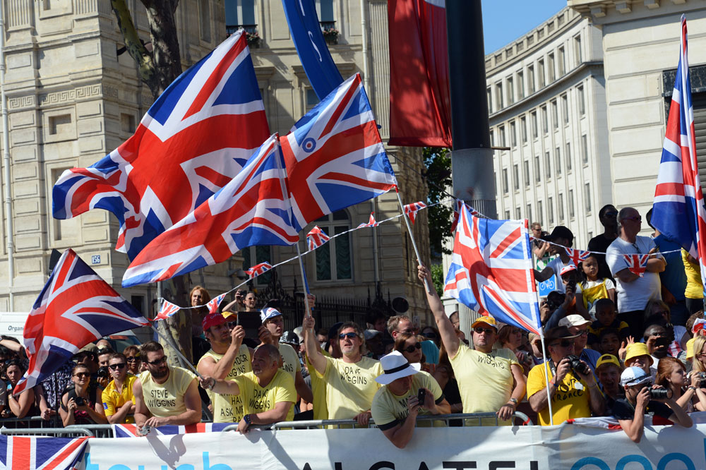 British fans in Paris, Tour de france 2012, stage 20