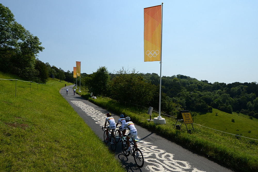 Box Hill, London 2012 Olympic Games, road race training, July 26