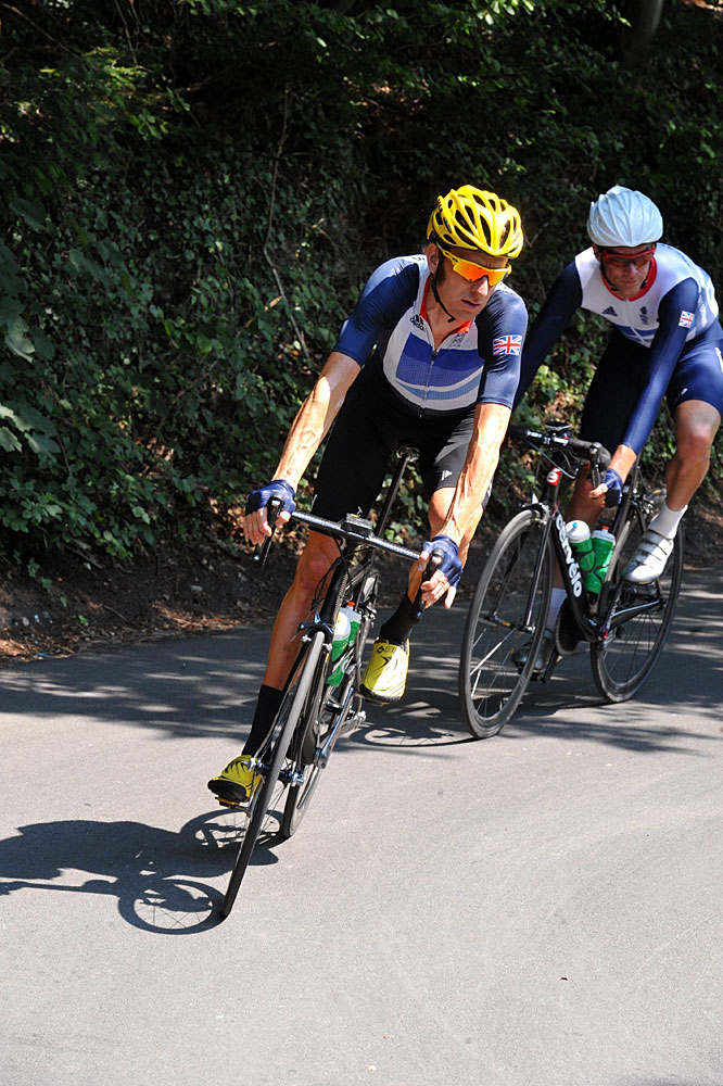 Bradley Wiggins, London 2012 Olympic Games, road race training, July 26