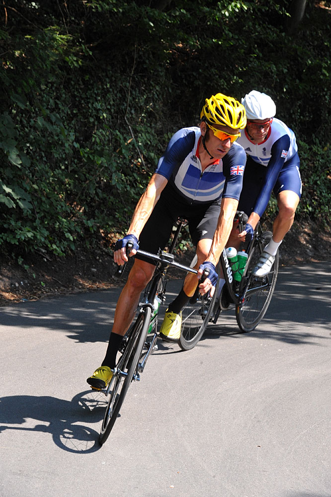 Bradley Wiggins, London 2012 Olympic Games, road race training, July 26