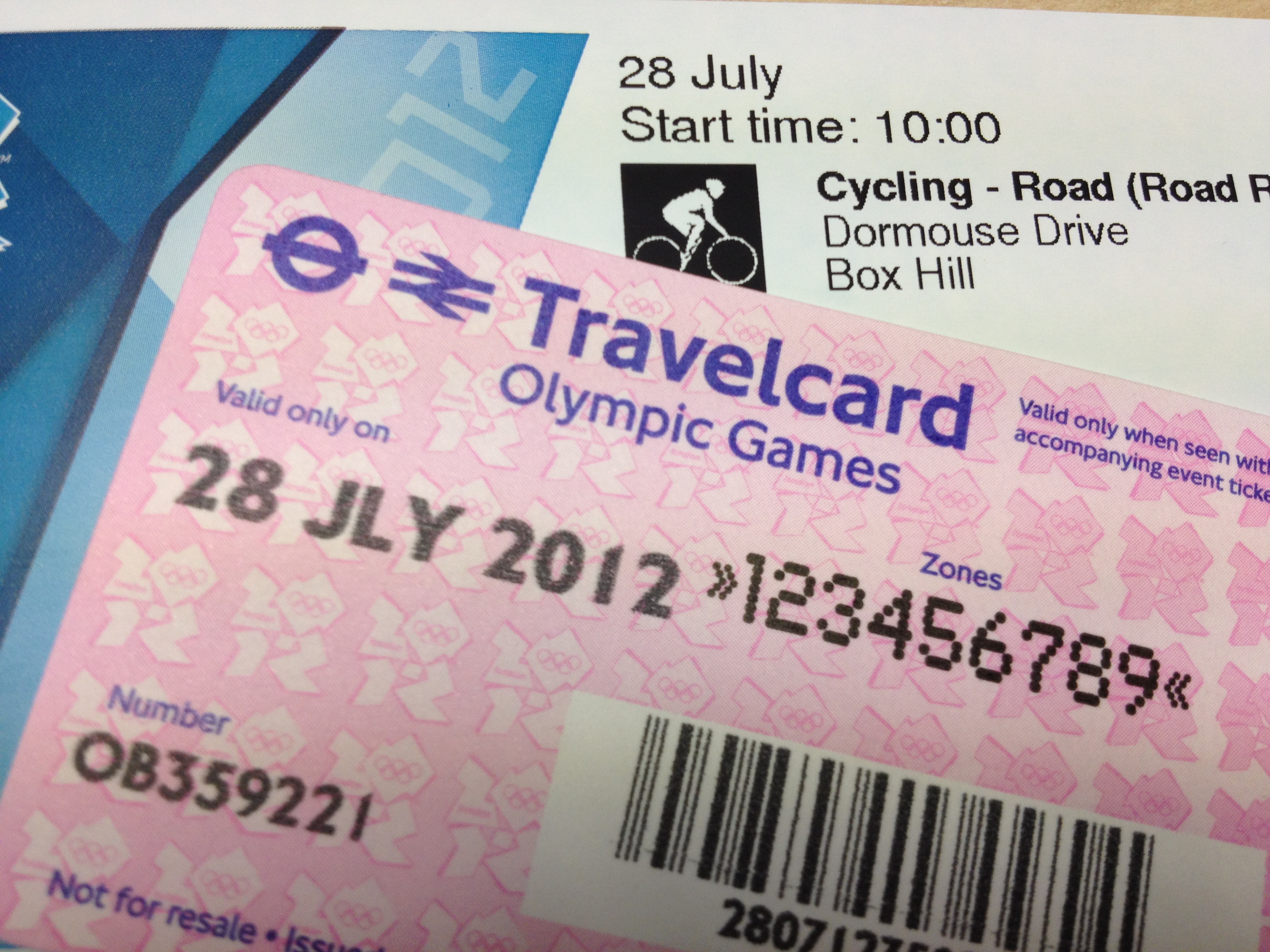 Box Hill London 2012 tickets