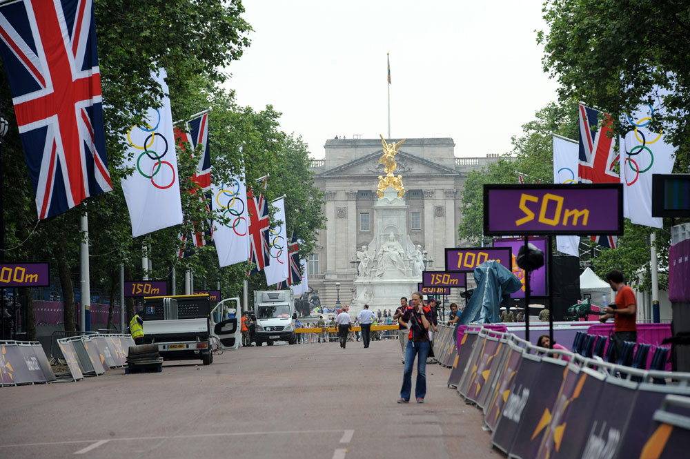 The Mall, Olympic road race preparations, July 27 2012