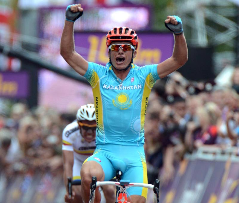 Alexandre Vinokourov wins, London 2012 Olympic men's road race Alexandre Vinokourov wins, London 2012 Olympic men's road race