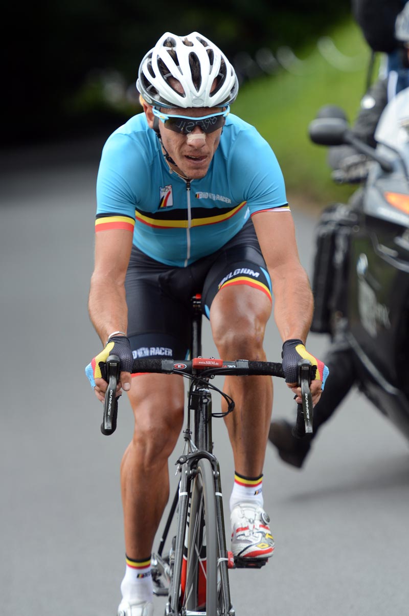Philippe Gilbert attacks, London 2012 Olympic men's road race