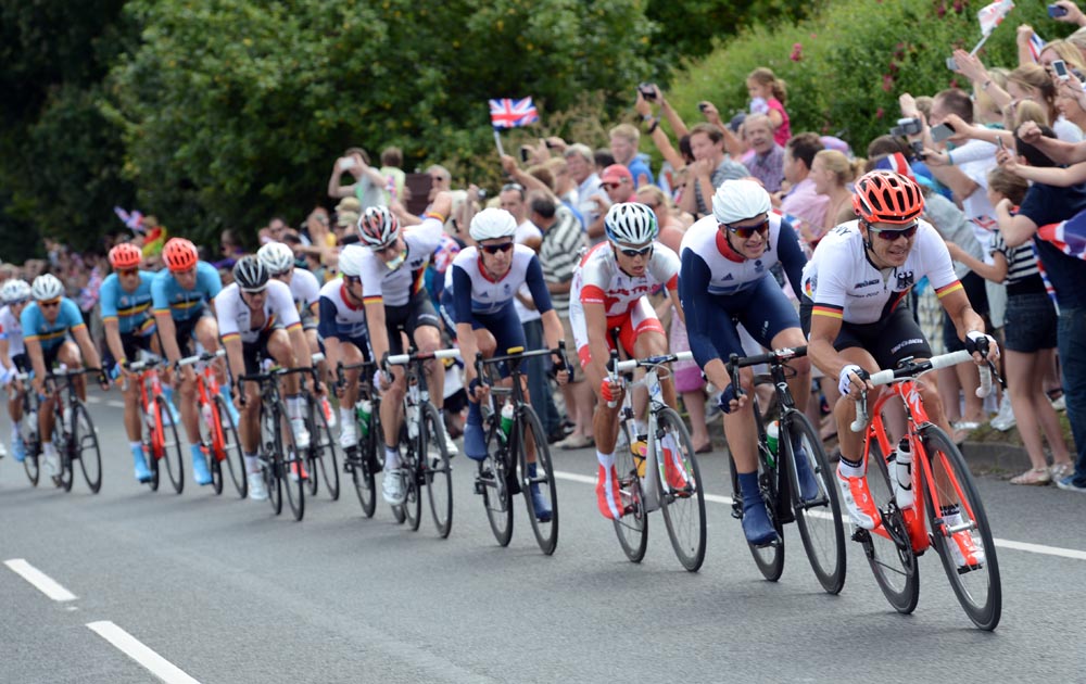 Germany chase, London 2012 Olympic men's road race