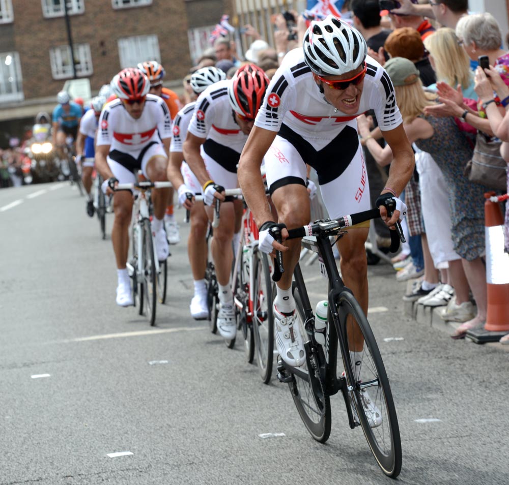 Swiss escapees, London 2012 Olympic men's road race