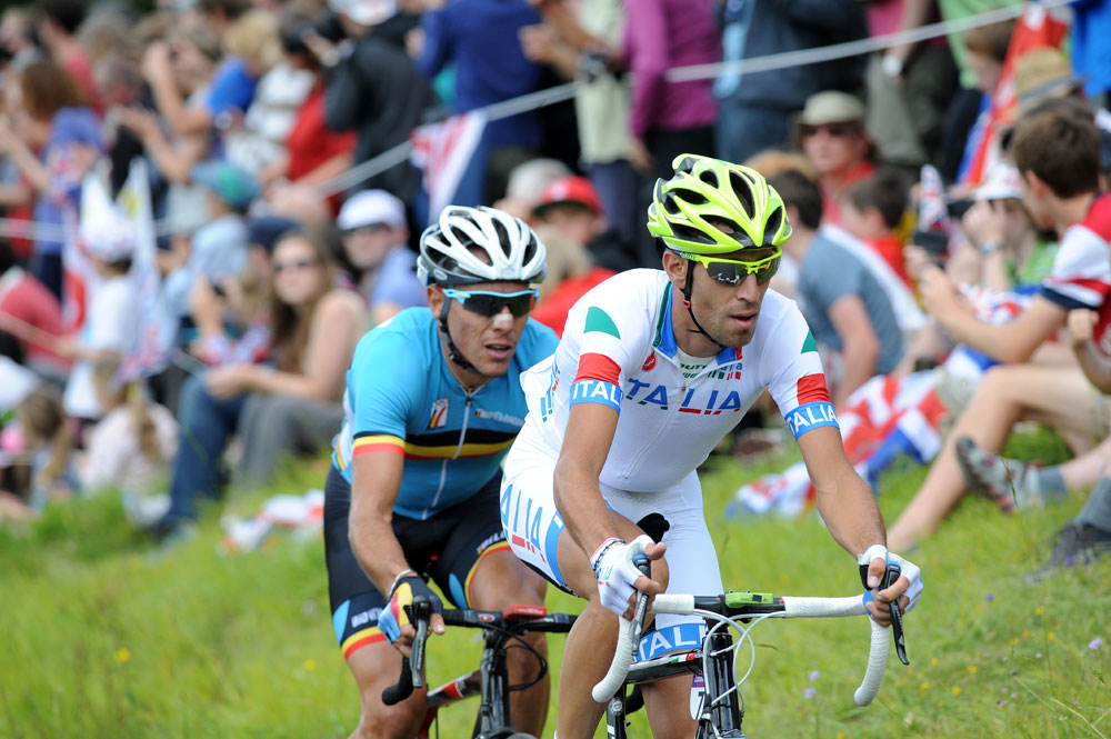 Vincenzo Nibali and Philippe Gilbert, London 2012 Olympic men's road race