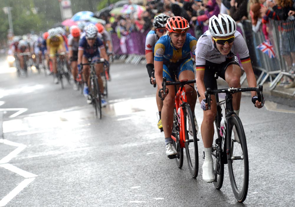 Judith Arndt chases, London 2012 Olympics, women's road race