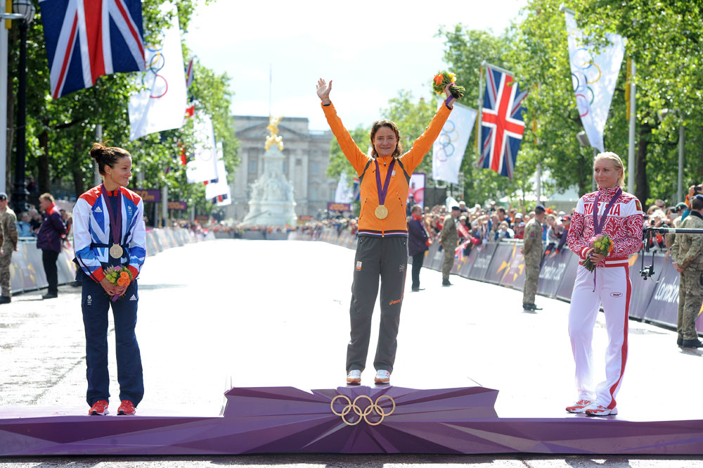 Armitstead, Vos and Zabelinskaya, London 2012 Olympics, women's road race