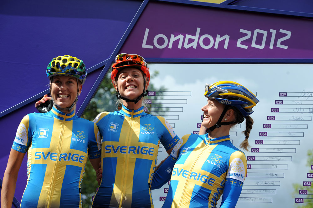 Swedish team, London 2012 Olympics, women's road race