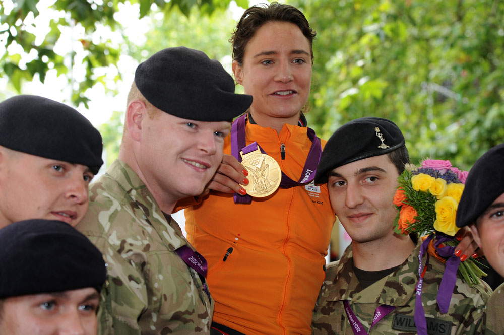 Marianne Vos and troops, London 2012 Olympics, women's road race