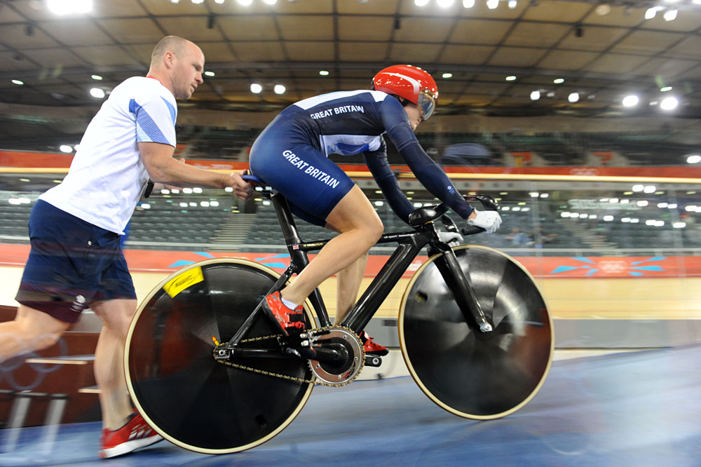 Victoria Pendleton, track training, London 2012 Olympics
