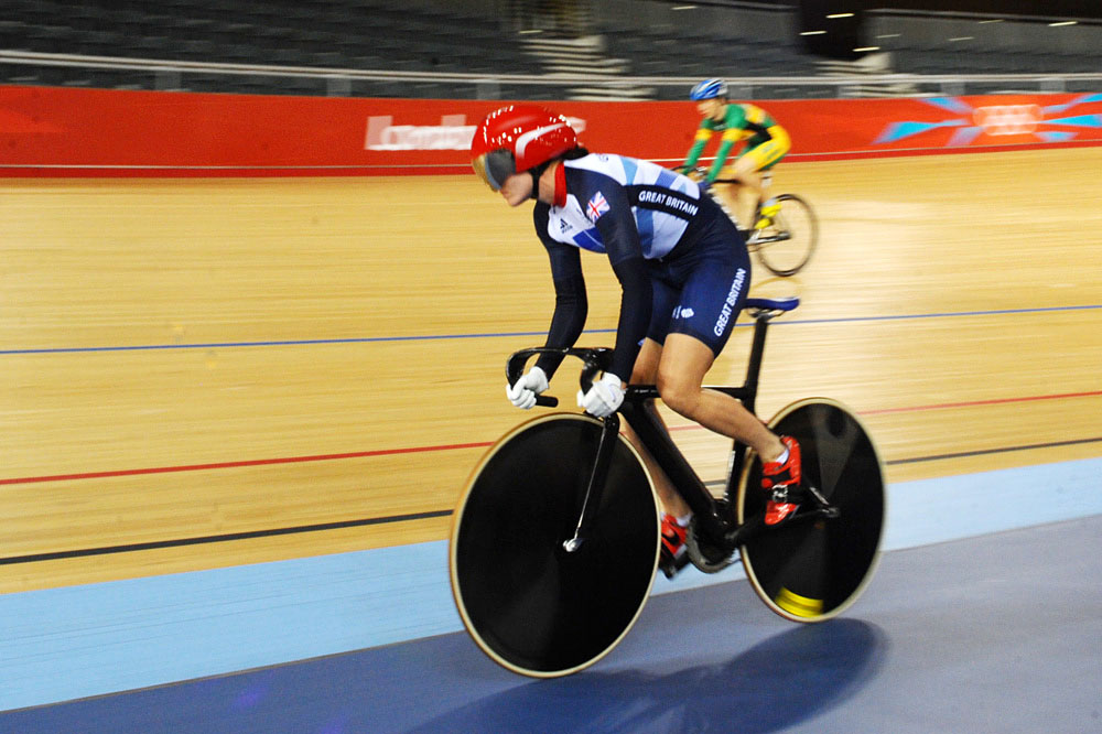 Victoria Pendleton, track training, London 2012 Olympics