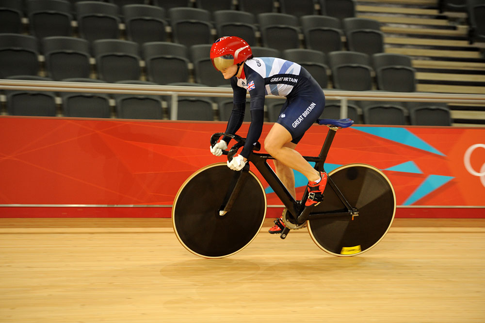 Victoria Pendleton, track training, London 2012 Olympics