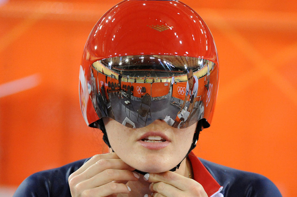 Victoria Pendleton, London 2012 Olympics, track training, 30 July 2012 Victoria Pendleton, London 2012 Olympics, track training, 30 July 2012