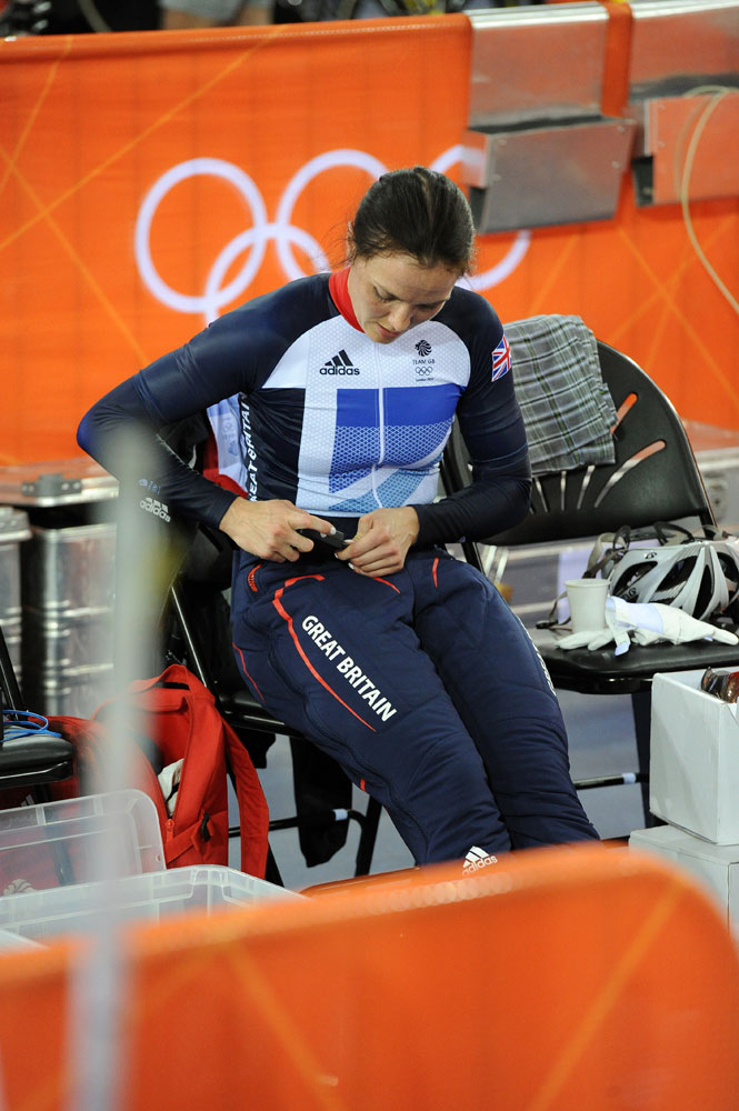 Victoria Pendleton, London 2012 Olympics, track training, 30 July 2012 Victoria Pendleton, London 2012 Olympics, track training, 30 July 2012